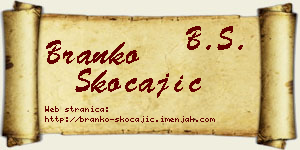 Branko Skočajić vizit kartica